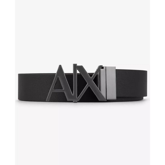 Armani Exchange Men’s Leather Reversible Belt Logo Buckle Size 36 NWT - Picture 1 of 10
